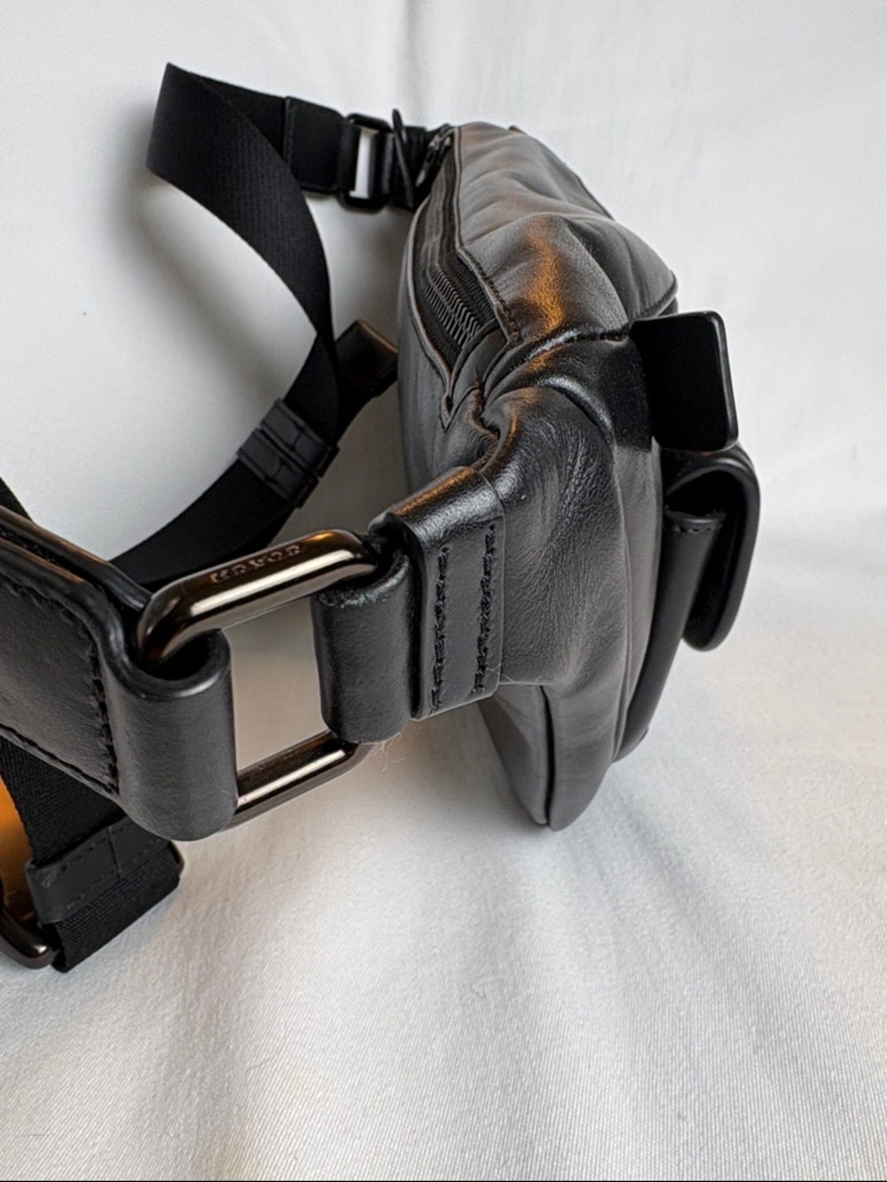 Coach Men’s Heritage Belt Bag Black Leather - Excellent Condition - Picture 6 of 16